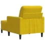 Sillón con taburete terciopelo amarillo 60 cm de , Sofás - Ref: Foro24-3278263, Precio: 191,40 €, Descuento: %