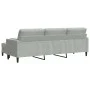 3-seater sofa with light gray velvet ottoman 210 cm by , Sofas - Ref: Foro24-3278277, Price: 324,50 €, Discount: %