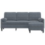 Sofá de 3 plazas con taburete de terciopelo gris oscuro 180 cm de , Sofás - Ref: Foro24-3278268, Precio: 314,54 €, Descuento: %
