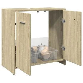 Armario lavabo baño madera ingeniería roble Sonoma 60x33x60 cm de , Muebles de baño - Ref: Foro24-849604, Precio: 40,73 €, De...