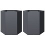 Jardineras hexagonales 2 uds acero antracita 46x40x45 cm de , Maceteros y jardineras - Ref: Foro24-851113, Precio: 84,05 €, D...