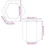 Jardinera hexagonal acero inoxidable 46x40x45 cm de , Maceteros y jardineras - Ref: Foro24-851118, Precio: 37,98 €, Descuento: %