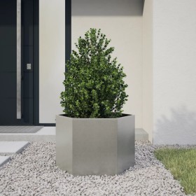 Jardinera hexagonal acero inoxidable 69x60x45 cm de , Maceteros y jardineras - Ref: Foro24-851126, Precio: 78,69 €, Descuento: %