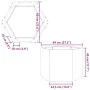 Jardinera hexagonal acero inoxidable 69x60x45 cm de , Maceteros y jardineras - Ref: Foro24-851126, Precio: 75,31 €, Descuento: %