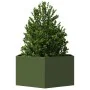 Jardinera hexagonal de acero verde oliva 104x90x45 cm de , Maceteros y jardineras - Ref: Foro24-851132, Precio: 68,86 €, Desc...