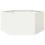 Jardinera hexagonal de acero blanco 104x90x45 cm de , Maceteros y jardineras - Ref: Foro24-851130, Precio: 75,64 €, Descuento: %