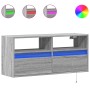 Mueble de TV de pared con luces LED gris Sonoma 100x31x45 cm de , Muebles TV - Ref: Foro24-852339, Precio: 73,82 €, Descuento: %