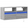 Mueble de TV de pared con luces LED gris Sonoma 100x31x45 cm de , Muebles TV - Ref: Foro24-852339, Precio: 73,82 €, Descuento: %