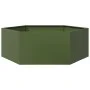 Jardinera hexagonal de acero verde oliva 138x120x45 cm de , Maceteros y jardineras - Ref: Foro24-851139, Precio: 97,88 €, Des...