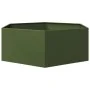 Jardinera hexagonal de acero verde oliva 138x120x45 cm de , Maceteros y jardineras - Ref: Foro24-851139, Precio: 97,88 €, Des...