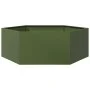 Jardinera hexagonal de acero verde oliva 138x120x45 cm de , Maceteros y jardineras - Ref: Foro24-851139, Precio: 97,88 €, Des...