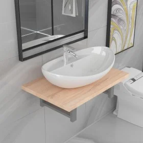 Conjunto de muebles de baño 2 piezas cerámica roble de , Muebles de baño - Ref: Foro24-279329, Precio: 144,53 €, Descuento: %