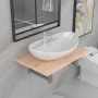 Conjunto de muebles de baño 2 piezas cerámica roble de , Muebles de baño - Ref: Foro24-279329, Precio: 144,53 €, Descuento: %