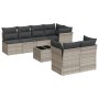 Set de sofás de jardín 8 pzas y cojines ratán sintético gris de , Conjuntos de jardín - Ref: Foro24-3249141, Precio: 562,31 €...