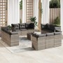 Set sofás de jardín con cojines 13 piezas ratán sintético gris de , Conjuntos de jardín - Ref: Foro24-3249181, Precio: 969,51...