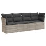 Set de sofás de jardín 4 pzas y cojines ratán sintético gris de , Conjuntos de jardín - Ref: Foro24-3249071, Precio: 267,69 €...