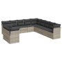 Set de sofás de jardín 11 pzas y cojines ratán sintético gris de , Conjuntos de jardín - Ref: Foro24-3249721, Precio: 756,52 ...