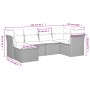 Set de sofás de jardín 6 pzas y cojines ratán sintético gris de , Conjuntos de jardín - Ref: Foro24-3217952, Precio: 402,69 €...