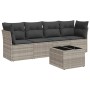 Set de sofás jardín y cojines 5 pzas ratán sintético gris claro de , Conjuntos de jardín - Ref: Foro24-3217242, Precio: 312,7...