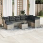 Set muebles jardín 9 pzas y cojines ratán sintético gris claro de , Conjuntos de jardín - Ref: Foro24-3249901, Precio: 591,69...