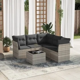 Set de sofás de jardín 6 pzas y cojines ratán sintético gris de , Conjuntos de jardín - Ref: Foro24-3249471, Precio: 424,20 €...