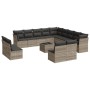 Set sofás jardín 14 pzas con cojines ratán sintético gris claro de , Conjuntos de jardín - Ref: Foro24-3250341, Precio: 958,5...