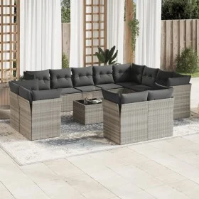 Set sofás de jardín con cojines 13 piezas ratán sintético gris by , Garden sets - Ref: Foro24-3250381, Price: 988,27 €, Disco...