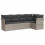 Set de sofás jardín y cojines 5 pzas ratán sintético gris claro de , Conjuntos de jardín - Ref: Foro24-3217602, Precio: 352,1...