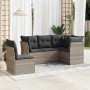 Set de sofás jardín y cojines 5 pzas ratán sintético gris claro de , Conjuntos de jardín - Ref: Foro24-3217642, Precio: 352,1...