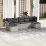Set de sofás de jardín 7 pzas con cojines ratán PE gris claro de , Conjuntos de jardín - Ref: Foro24-3249871, Precio: 457,39 ...