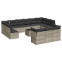 Set sofás jardín 14 pzas con cojines ratán sintético gris claro de , Conjuntos de jardín - Ref: Foro24-3250301, Precio: 940,5...