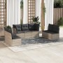 Set de sofás de jardín 7 pzas con cojines ratán PE gris claro de , Conjuntos de jardín - Ref: Foro24-3249251, Precio: 449,93 ...