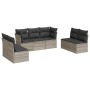 Set de sofás de jardín 7 pzas con cojines ratán PE gris claro de , Conjuntos de jardín - Ref: Foro24-3249251, Precio: 449,93 ...