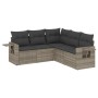 Set de sofás jardín y cojines 5 pzas ratán sintético gris claro de , Conjuntos de jardín - Ref: Foro24-3252489, Precio: 357,0...