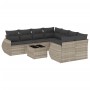 Set muebles jardín 9 pzas y cojines ratán sintético gris claro de , Conjuntos de jardín - Ref: Foro24-3253499, Precio: 622,71...