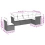 Set de sofás de jardín 6 pzas y cojines ratán sintético gris de , Conjuntos de jardín - Ref: Foro24-3249541, Precio: 431,18 €...