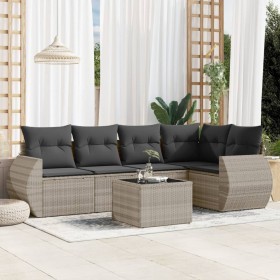Set de sofás de jardín 6 pzas y cojines ratán sintético gris de , Conjuntos de jardín - Ref: Foro24-3253679, Precio: 431,10 €...