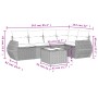 Set de sofás de jardín 6 pzas y cojines ratán sintético gris de , Conjuntos de jardín - Ref: Foro24-3253679, Precio: 431,10 €...