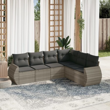 Set de sofás de jardín 6 pzas y cojines ratán sintético gris de , Conjuntos de jardín - Ref: Foro24-3253749, Precio: 432,08 €...
