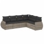 Set de sofás de jardín 6 pzas y cojines ratán sintético gris de , Conjuntos de jardín - Ref: Foro24-3253749, Precio: 432,08 €...