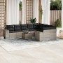 Set sofás jardín 10 pzas con cojines ratán sintético gris claro de , Conjuntos de jardín - Ref: Foro24-3255389, Precio: 674,3...