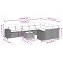 Set sofás jardín 10 pzas con cojines ratán sintético gris claro de , Conjuntos de jardín - Ref: Foro24-3255389, Precio: 674,3...