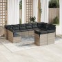 Set de sofás de jardín 12 pzas y cojines ratán sintético gris de , Conjuntos de jardín - Ref: Foro24-3250271, Precio: 851,19 ...