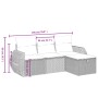 Set de sofás de jardín 4 pzas y cojines ratán sintético gris de , Conjuntos de jardín - Ref: Foro24-3264068, Precio: 282,97 €...
