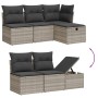 Set de sofás de jardín 7 pzas con cojines ratán PE gris claro de , Conjuntos de jardín - Ref: Foro24-3264118, Precio: 473,64 ...