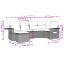 Set de sofás de jardín 6 pzas y cojines ratán sintético gris de , Conjuntos de jardín - Ref: Foro24-3252799, Precio: 413,20 €...