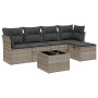 Set de sofás de jardín 6 pzas y cojines ratán sintético gris de , Conjuntos de jardín - Ref: Foro24-3263148, Precio: 366,27 €...