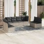 Set de sofás de jardín 8 pzas y cojines ratán sintético gris de , Conjuntos de jardín - Ref: Foro24-3249291, Precio: 535,64 €...