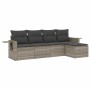 Set de sofás jardín y cojines 5 pzas ratán sintético gris claro de , Conjuntos de jardín - Ref: Foro24-3220091, Precio: 310,5...