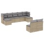 Set de sofás de jardín 9 pzas con cojines ratán sintético beige en Conjuntos de jardín | Comprar online en Foru.es